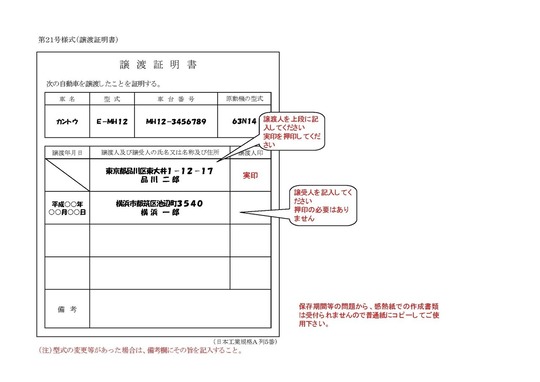 自動車の名義変更の必要書類は 車庫証明サポートセンター東京